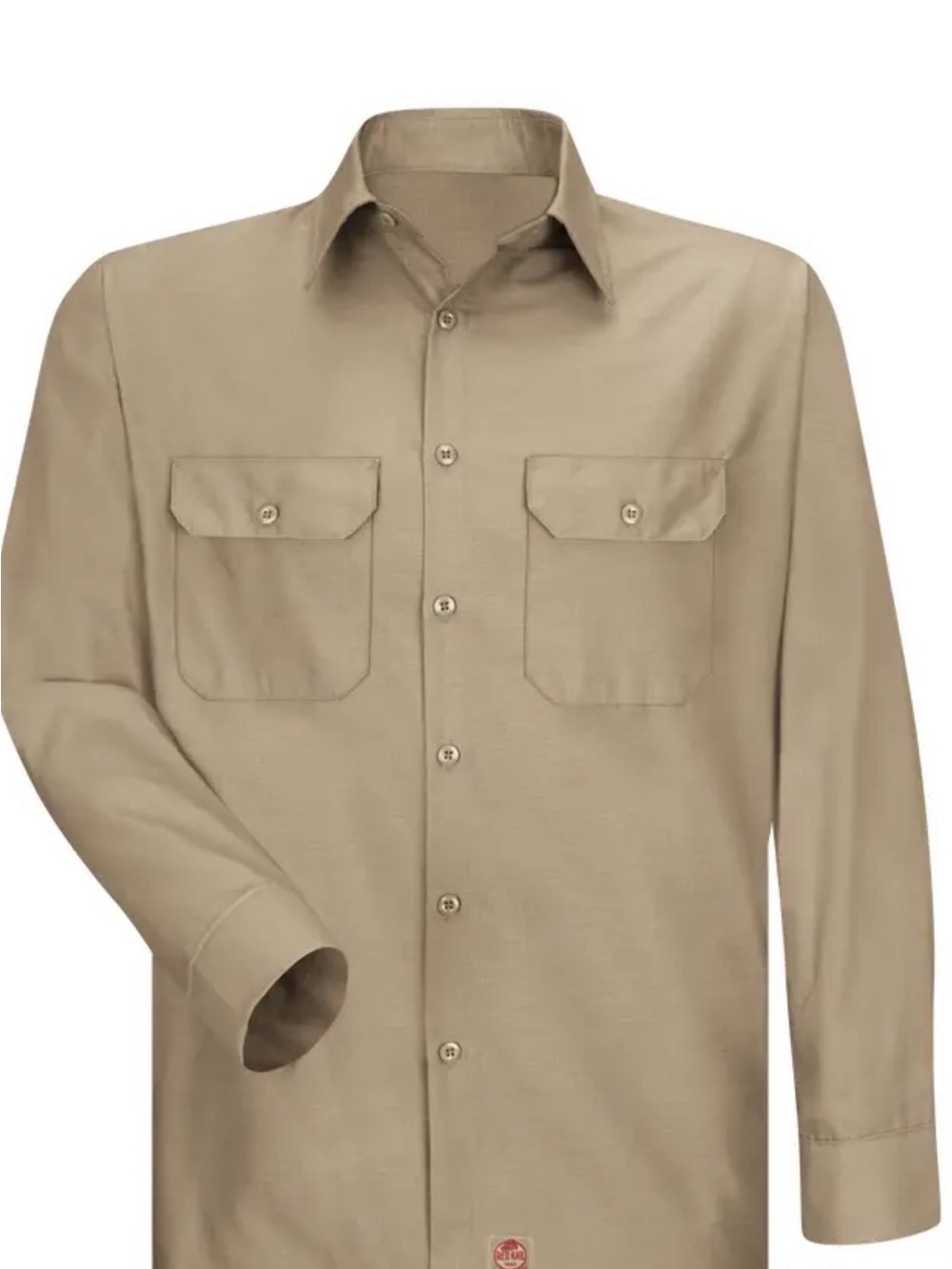 Red Kap Men’s Long Sleeve Work Shirt - Kahki New